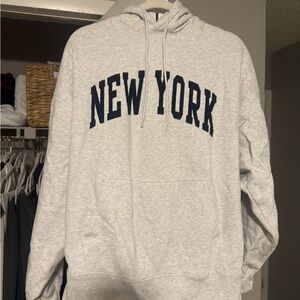 Gray New York Hoodie